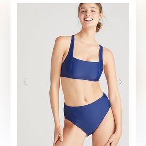 NWT Yummie square neck swim top and high-waisted bottoms